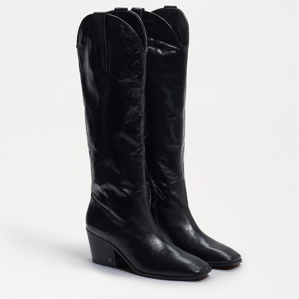 NWT Sam Edelman Britten Western Boots. Color: Black Size:7.5